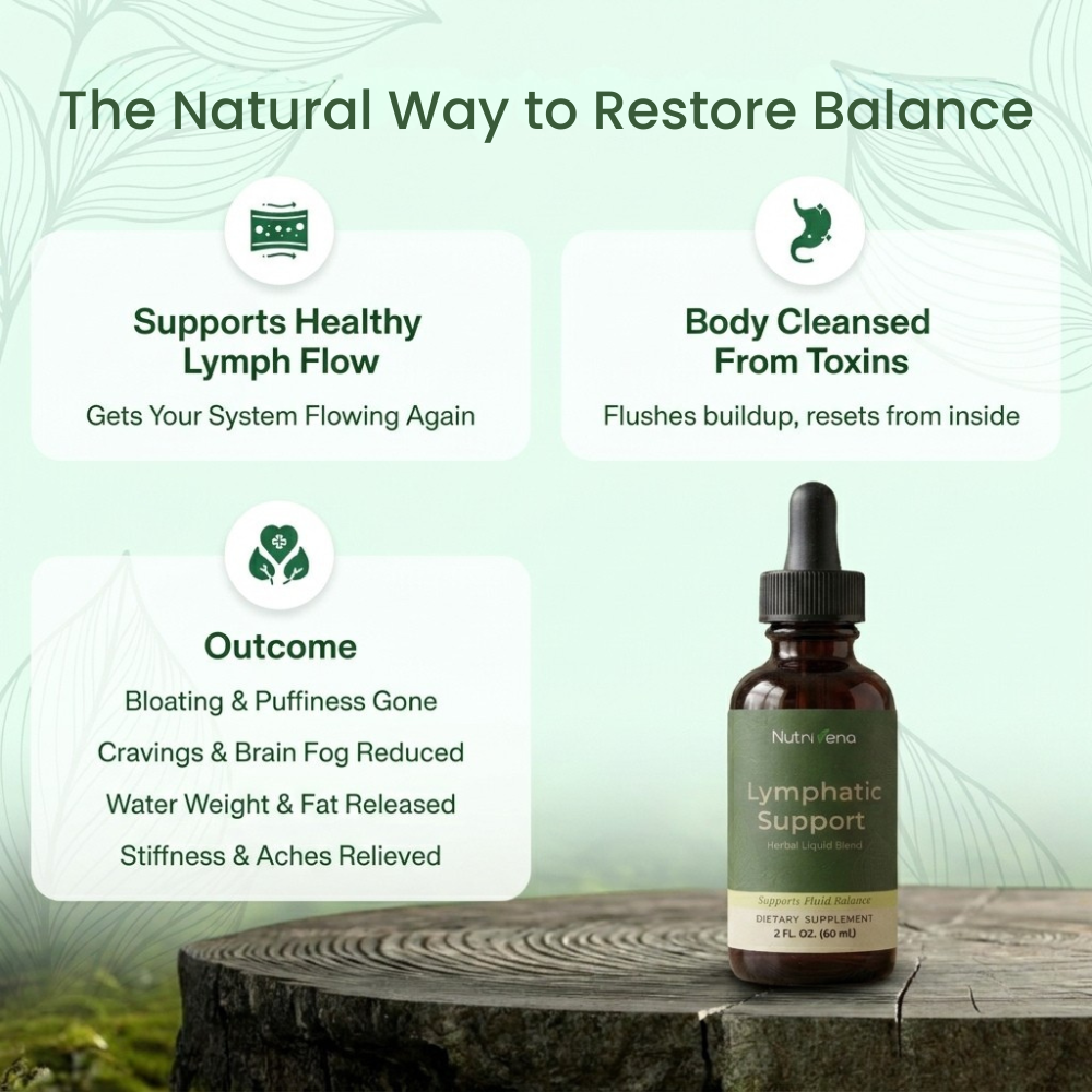 Nutrivena herbal drops for lymphatic drainage support