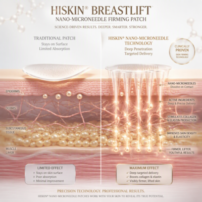 HISKIN® BreastLift Nano-Microneedle Firming Patch with hyaluronic acid