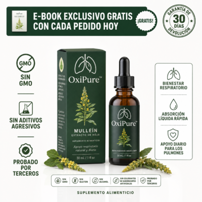 OxiPure™ gotas con extracto de hoja de gordolobo