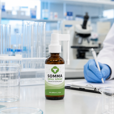 Somma natural oral spray designed to help reduce snoring