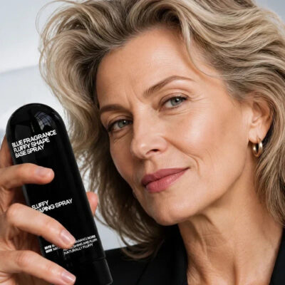 Volumizing root spray with fresh fruity scent