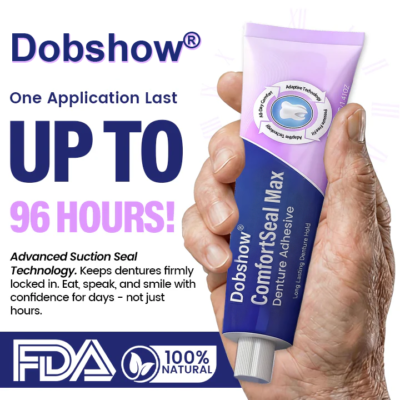Dobshow® ComfortSeal Max Denture Adhesive for full and partial dentures