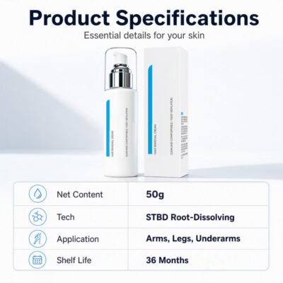 Serenity Ice-Cooling Hair Removal Cream with tocopherol and Centella asiatica extract