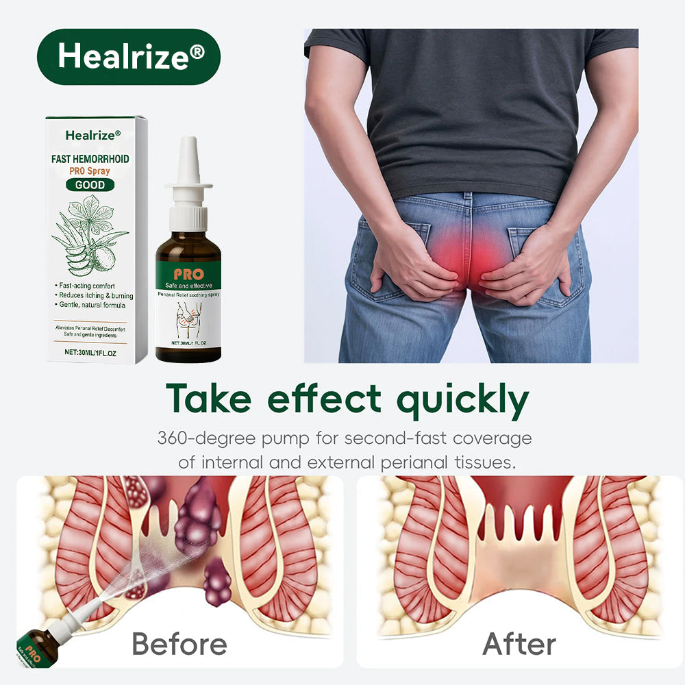 Healrize® Fast Hemorrhoid PRO Spray with aloe vera and horse chestnut