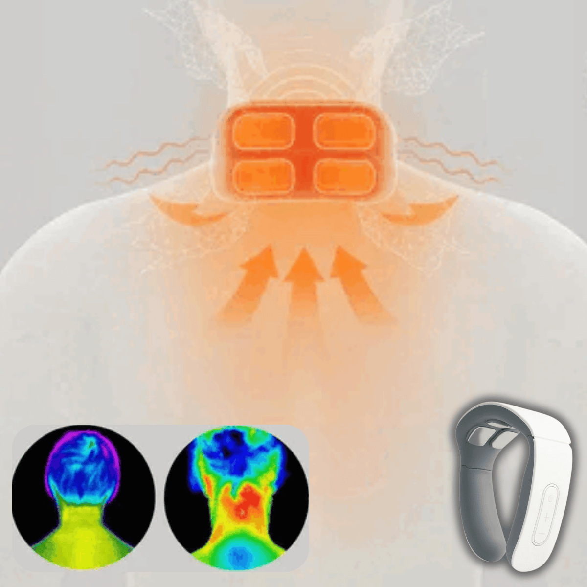 Nexiva™ neck massager with selectable stimulation modes