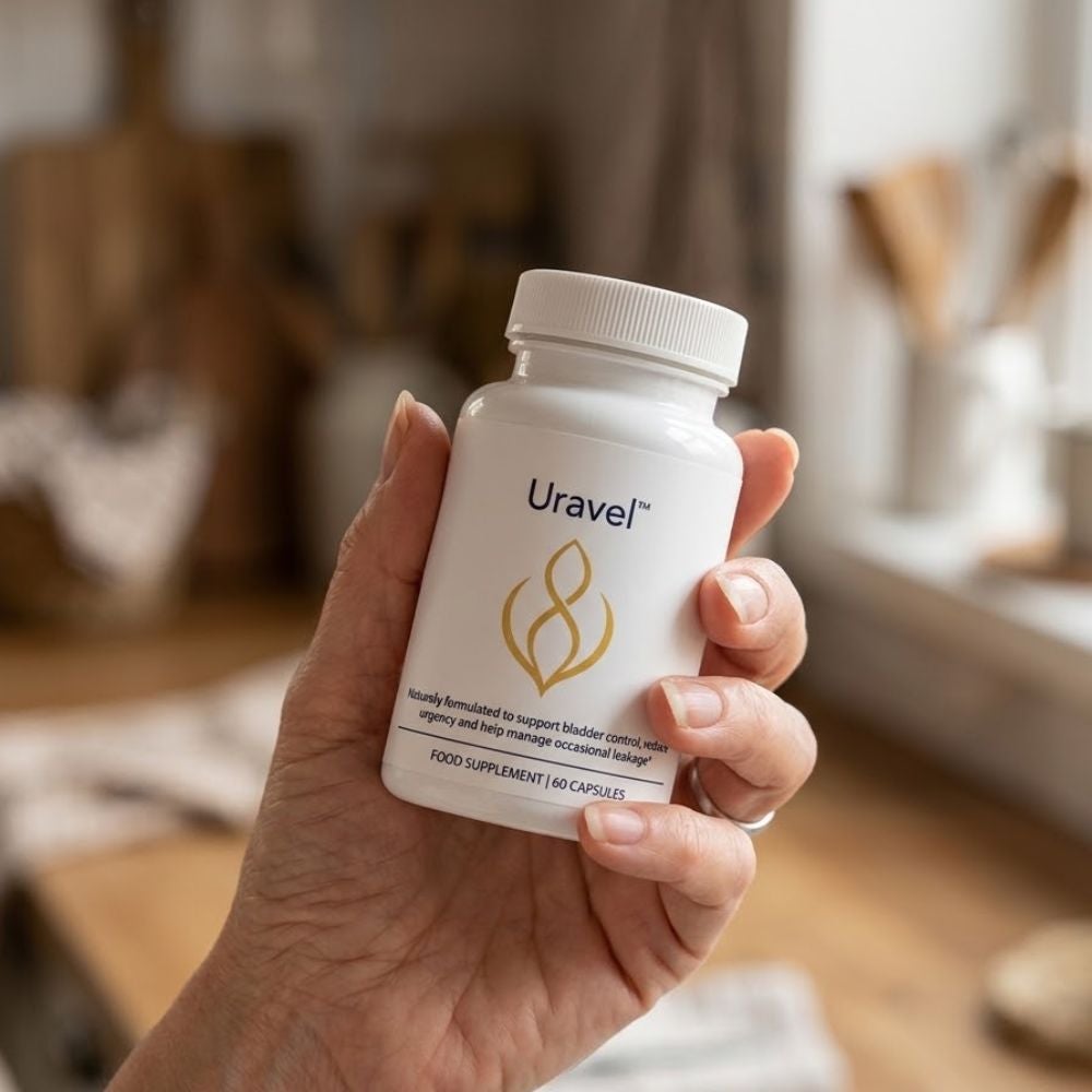 Uravel™ capsules with serving directions for the recommended quantity