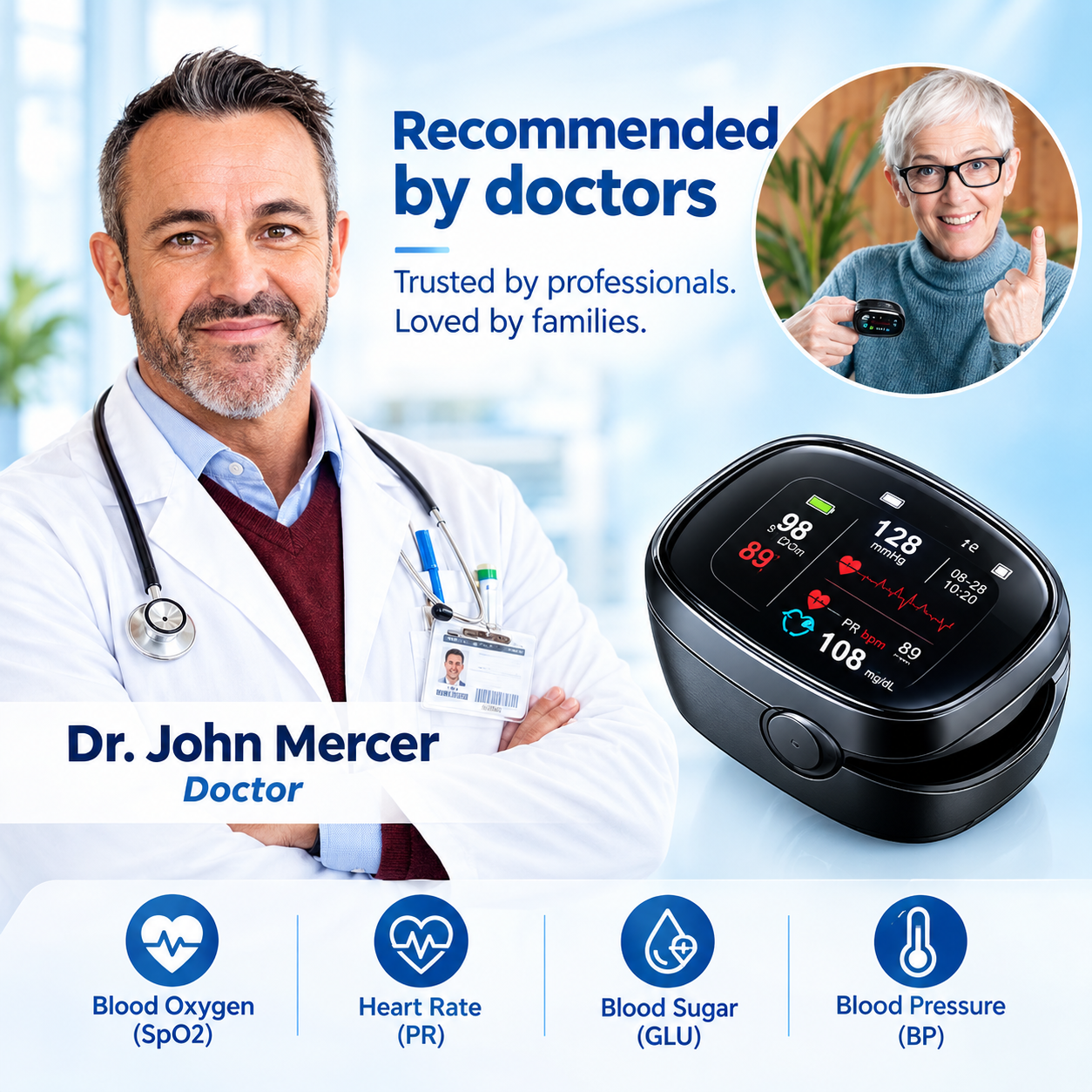 Pulse rate (PR) reading on the cituli™ device