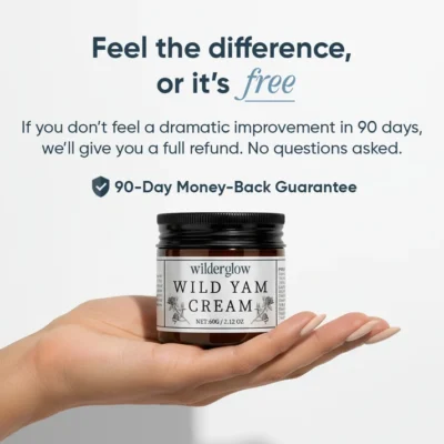 Wilder Glow topical wild yam cream in a jar