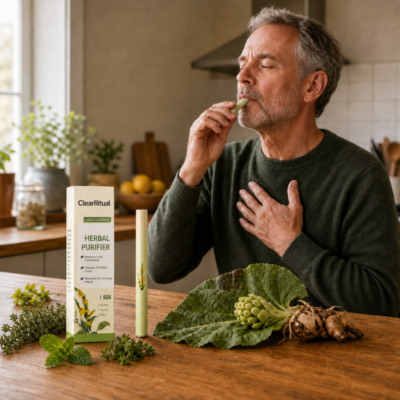 ClearRitual diffuser containing mullein, thyme and peppermint