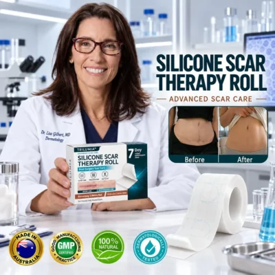TRILUMIA clear silicone sheet applied directly to clean, dry skin