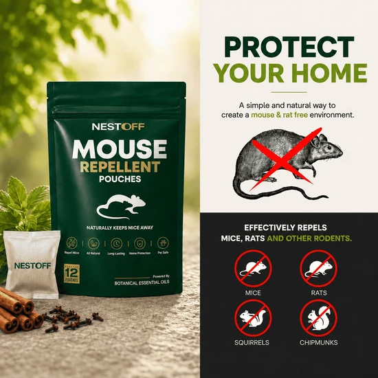 NestOff sealed botanical scent pouches intended for mouse deterrence