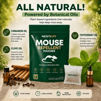 NestOff pouch formula with 8% peppermint oil and 2% cinnamon oil